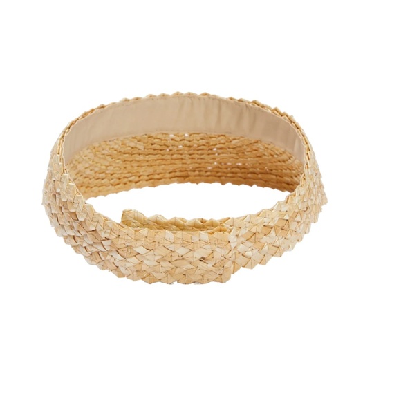 Beach Riot Straw Visor Hat Women's One Size Adjustable Coastal Resort New - Picture 3 of 9